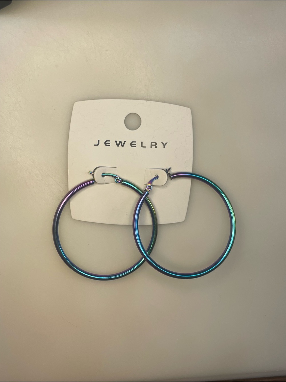 Iridescent Hoop Earrings